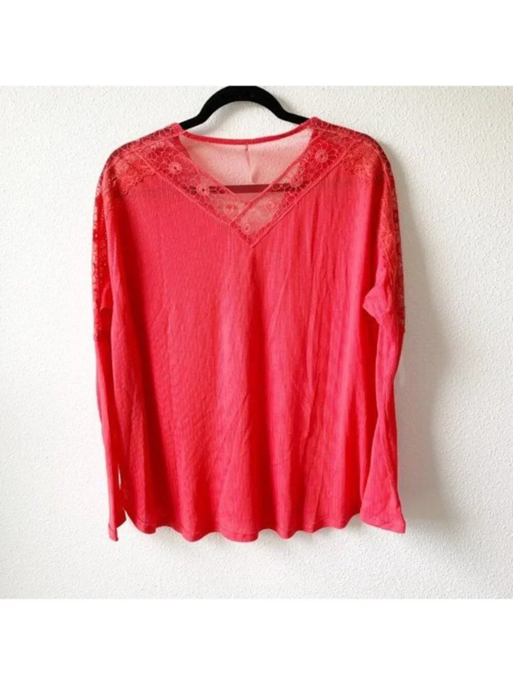 Free People Lola Rose Crimson Long Sleeve Top Women's Size Small S